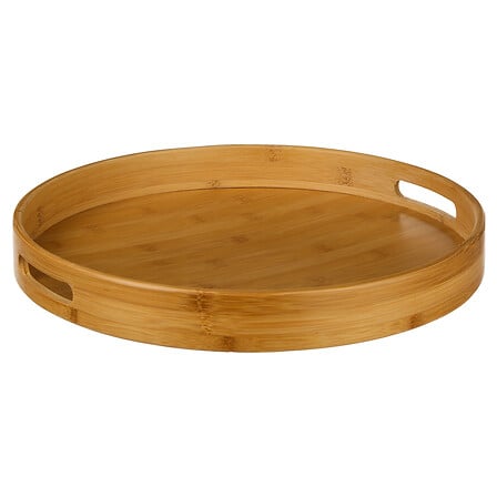 vassoio di bambù rotondo 40cm, beige