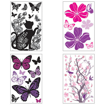 adesivo illustrativo glitterato 32x49 assortito, 4
