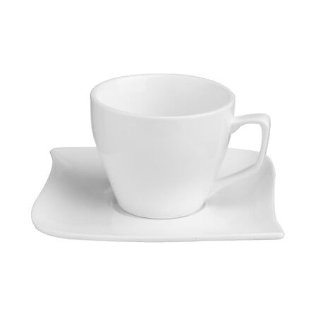 coppia tazza caffè onda 9 cl, bianca