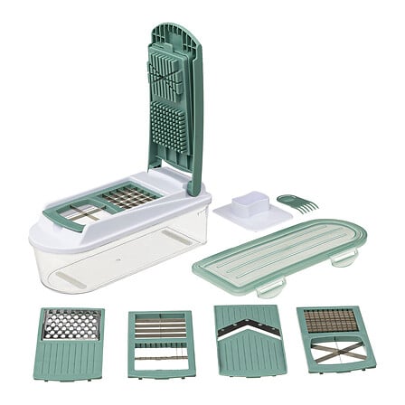 mandolino multi taglio 10 pezzi, verde