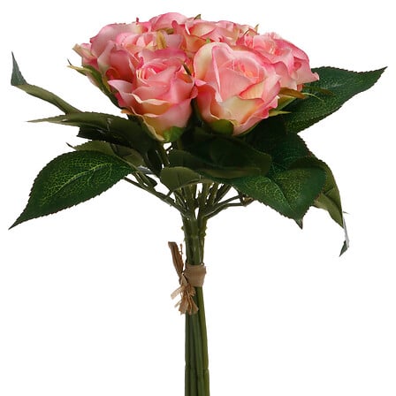 bouquet 9 rose rosa h24, rosa