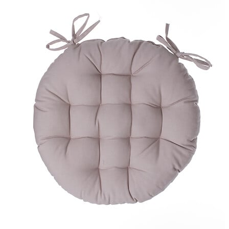 sedia galette rotonda in lino d40, beige