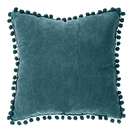 Cuscini pompon anatra 40x40, anatra blu