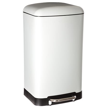 Pattumiera Ariane 30L in metallo bianco, bianca