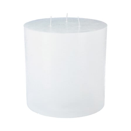candela rotonda rustica bianca 14x14, bianca