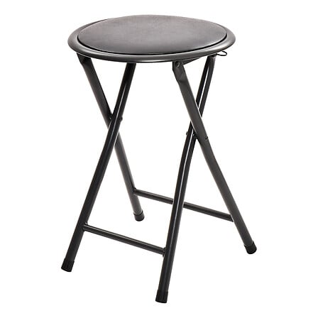 Sgabello pieghevole basic nero