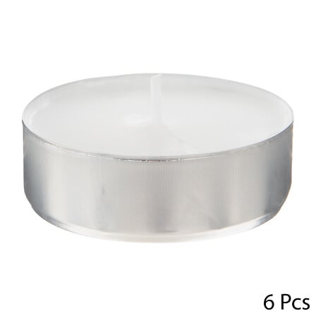 candela tealight gm bianco x 6, bianca