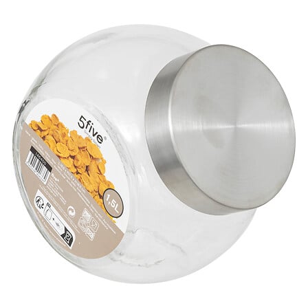 barattolo di vetro + caramelle di acciaio inossida
