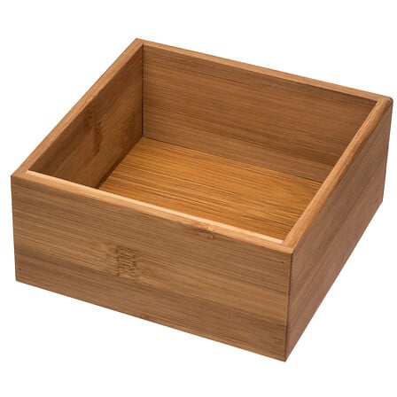 organizer in bamboo ts 15x15x7cm, incolore