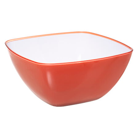 insalatiera quadrato rosso 25cm, rosso