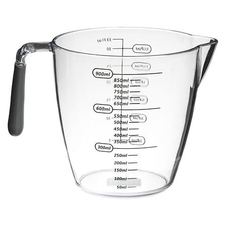 misurino in plastica + tpr 900ml, grigio