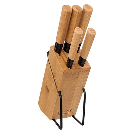 blocco 5 coltelli di bambù