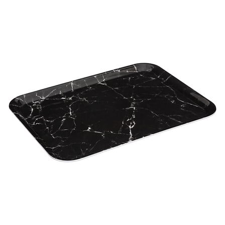 vassoio mela 33x43 marmo nero, nero
