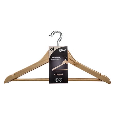 Appendino in legno x4, beige