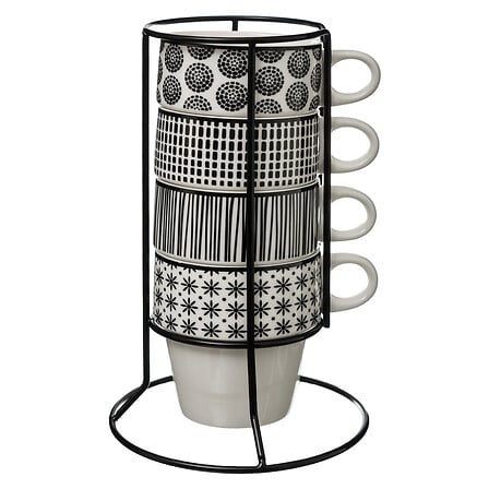 tazza su rack x4 boemia