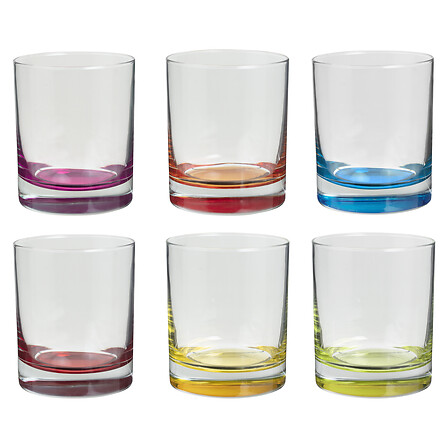 tazza bassa x6 colorieau 30cl, multicolore
