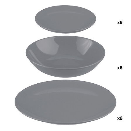 servizio 18p grigio, bianco