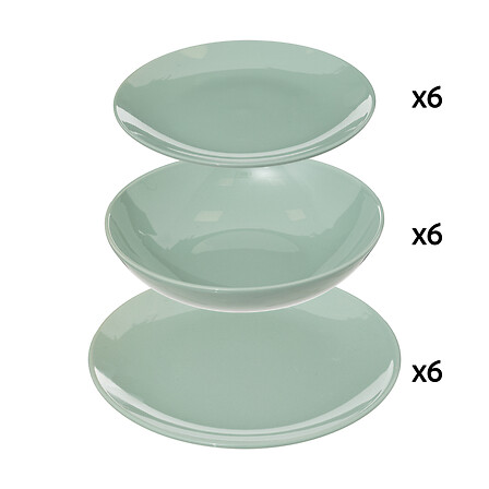 servizio 18p colorama menta, verde cedro