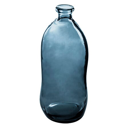 vaso bottiglia in vetro riciclato uly bl h73, blu