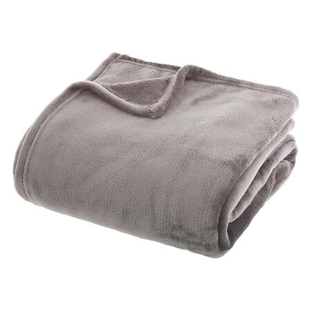 plaid grigio chiaro flanella 180x230, grigio