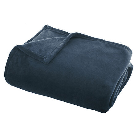 plaid flanella uni egeen 125x150, blu egeo