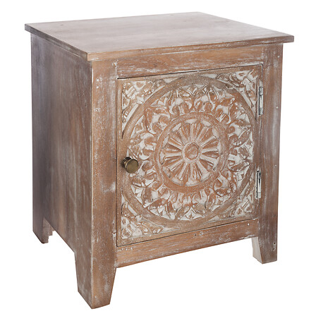 comodino 1 porta shirel, marrone