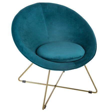 sedia velluto anatra p Evan oro, blu