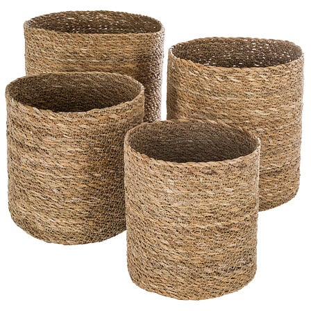cestino seagr piatti naturali x4, marrone