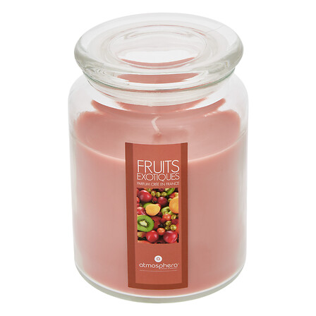 candela profumata in vetro, frutta esotica 510g