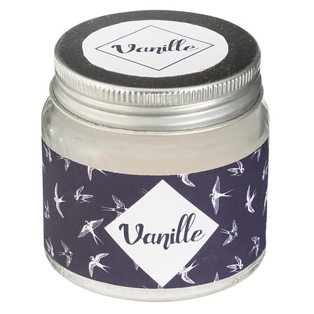 candela profumata alla vaniglia 65g, blu scuro
