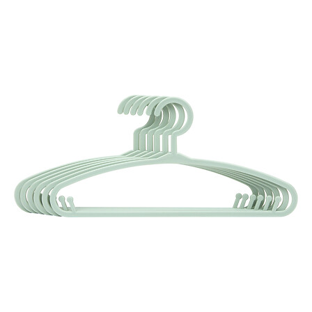 gruccia di plastica x6 verde, verde