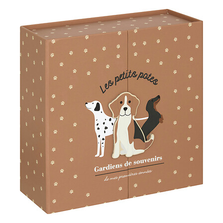 Scatola portaoggetti per cani a 9 cassetti, beige
