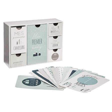 set nascita + carte, 2- volte assortito , colore