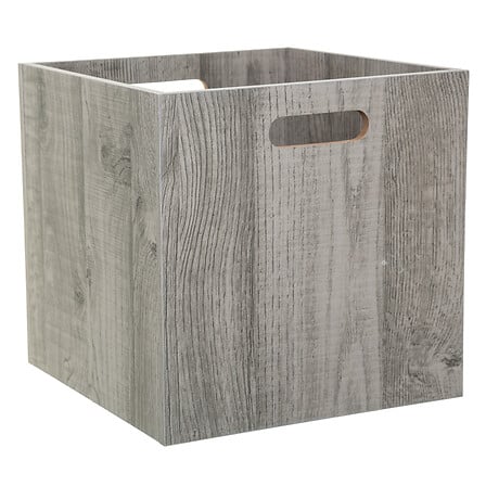 scatola di immagazzinaggio 31x31 grigio legno