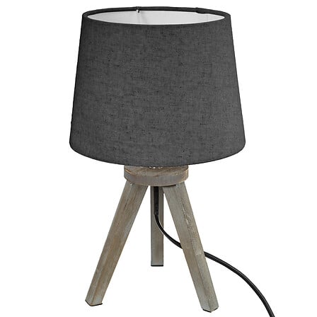 mini lampada treppiede gr h30.5, grigio scuro