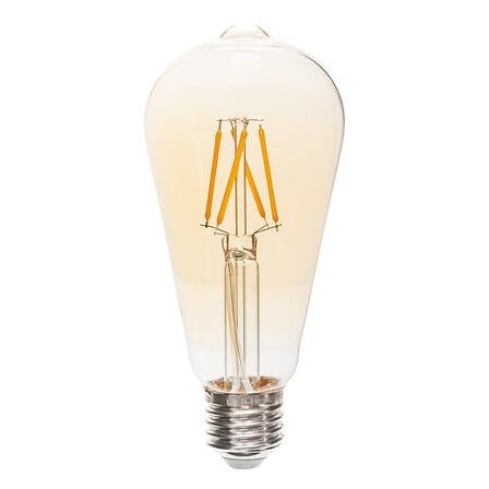 lampadina a led ambra st64, ambra