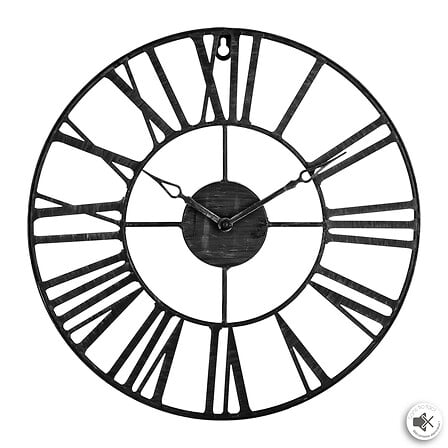 Orologio Vintage nero in metallo d36,5, nero