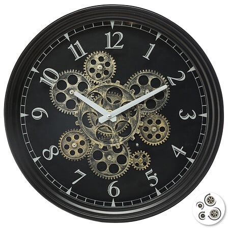 meca luxury d37 orologio in metallo, nero