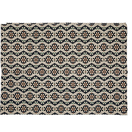 tappeto cotone caffè stampato 120x170, blu Egeo