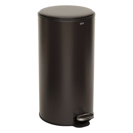 bidone rotondo in metallo 30l nero delta, antracit