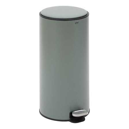 bidone rotondo in metallo 30l verde delta, verde