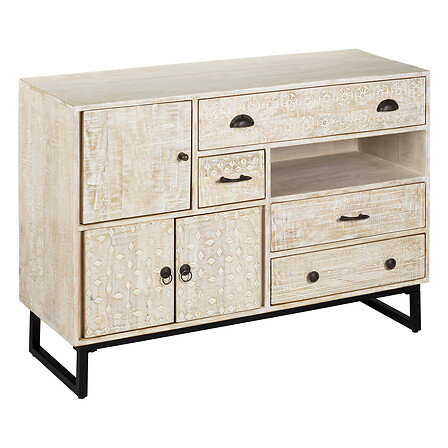 credenza 3p 4tir ajay, beige