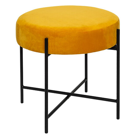 sgabello aggiuntivo in velluto arty oc, giallo