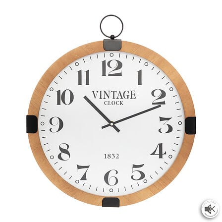 orologio silenzioso mdf gouss d38, marrone