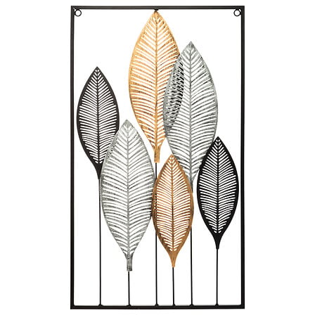 foglie di metallo deco 37x65, multicolore