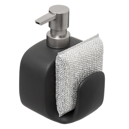 distributore di sapone in ceramica 0,4l nero, nero