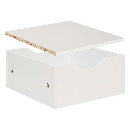 cassetto + bianco, mensola bianca