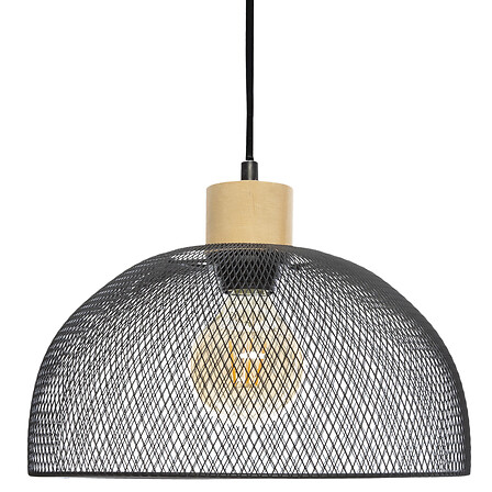 lampada a sospensione in metallo sam nr d30, nera