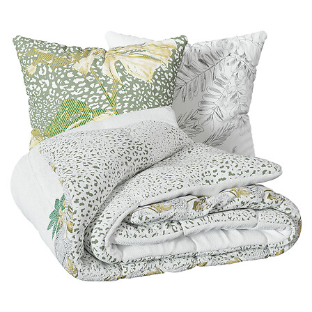 Set stampa monstera 240x220, multicolore