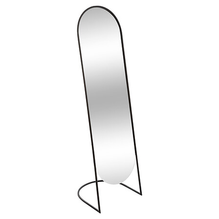 specchio metallico 39x140, nero